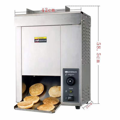 1600W elektrische transportbandroaster voor hamburgerbrood in de commerciële voedingsmiddelenindustrie