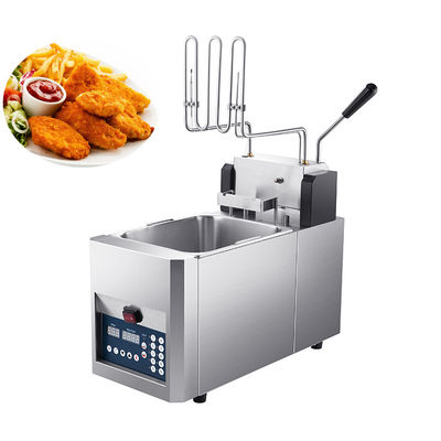 Hoge veiligheidsniveaus commerciële diepfryer van roestvrij staal met automatische mandopheffing