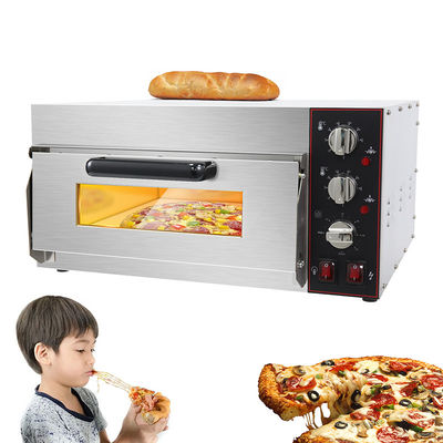 Elektrische bakoven voor brood, pizza, cake en pizza met pizza steen en timer 585x480x300mm