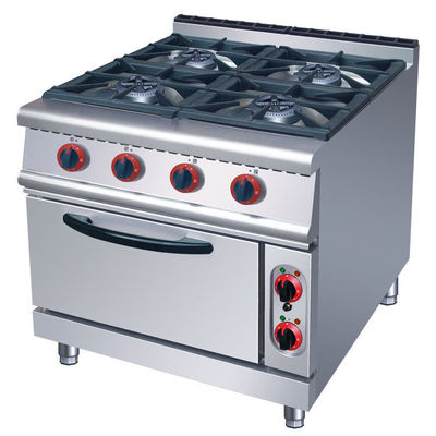 Gas 4 Branders Stove met elektrische oven voor eenvoudige bediening in commerciële kookbehoeften