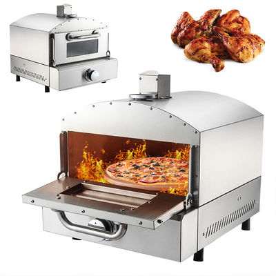 Gasaangestoken pizzaoven met dubbele brander voor commercieel gebruik met online support na service