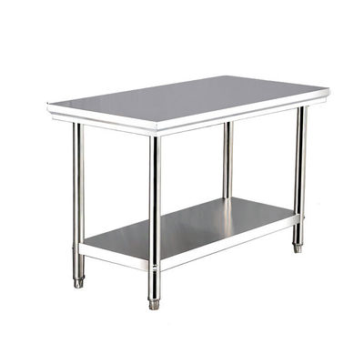Hotel Buffet Voedselapparatuur Roestvrij staal Keuken Werktafel 1.2/1.5/1.8/2.0M Lengte