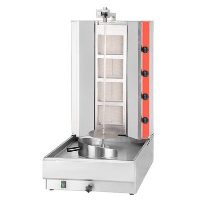 Gasspanning roestvrij staal Doner Kebab Grill Machine voor Restaurant Shawarma Toaster
