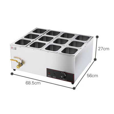 Restaurant Catering Keuken Industrie Elektrisch Bad Marie Voedsel Warmer Display in zilver