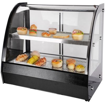 47 kg brutogewicht Commercieel gebogen glas voedselwarmte-display