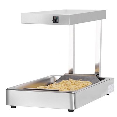 330x565x490mm roestvrij staal Frans friet verwarmer voor 220V-240V temperatuurregeling