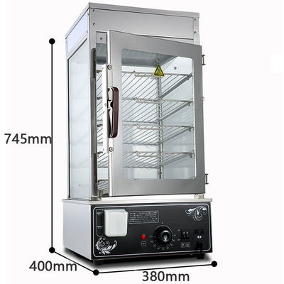 Energiebesparende functie Elektrisch voedseldisplay op het bureau Warmer Dimsum Stoommachine