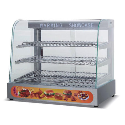 Hotel Restaurant Elektrisch Warm Glas Voedsel Warmer Display Vitrine met zilveren coating