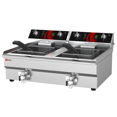 12L dubbele tank elektrische frituremachine Deep Fryer Pot met mandgrootte 210*220*120mm