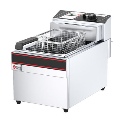 Roestvrij staal deep fryer 13l Capaciteit Temperatuurbereik 50-200C voor hotel restaurant