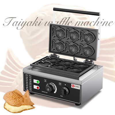 385*275*230mm Commerciële 6pcs Mini Fish Shape Waffle Maker Goldfish Taiyaki Machine