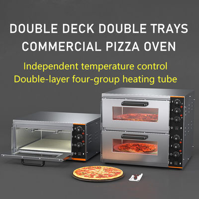 Elektrische pizzaoven en pizza-machine met twee lagen convectieoven App-gecontroleerd NO