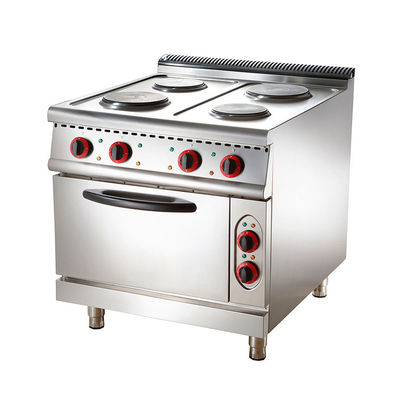 Commerciële Aomei elektrische kookruimte met 4 vierkante warme borden en oven model FEC-94EO
