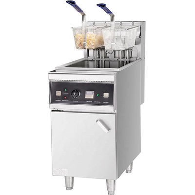 18kW roestvrij staal 28L enkel tank mand frituurmachines voor commerciële keukenapparatuur
