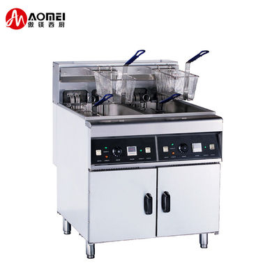 Elektrisch restaurant Deep Fryer 28L*2 2 Tank 4 Basket Oververhitting Protection 800x805x1100