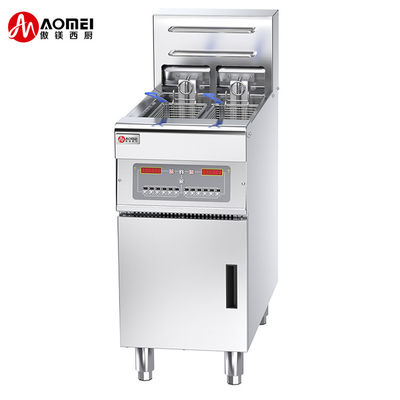 Elektrisch restaurant Deep Fryer 28L*2 2 Tank 4 Basket Oververhitting Protection 800x805x1100