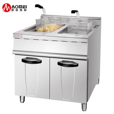 Elektrisch restaurant Deep Fryer 28L*2 2 Tank 4 Basket Oververhitting Protection 800x805x1100