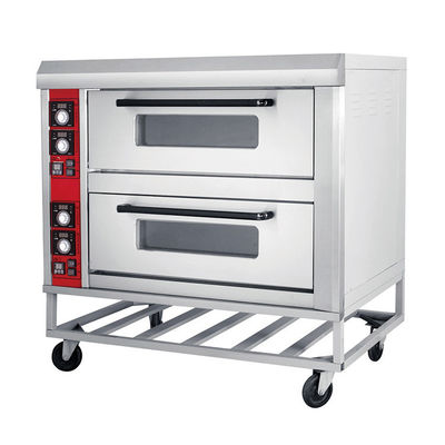 Makkelijke bediening Roestvrij staal Drie laag elektrische pizzaoven Bakkerijemachines Voordeel