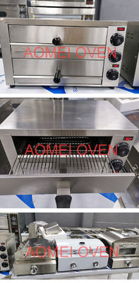 Elektrische pizzaoven voor pizza brood bakkerij 12 inch roestvrij staal countertop cooker