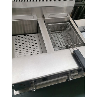 Commerciële elektrische 18L dubbele tanks chip deep fryers met olie afvoer klep