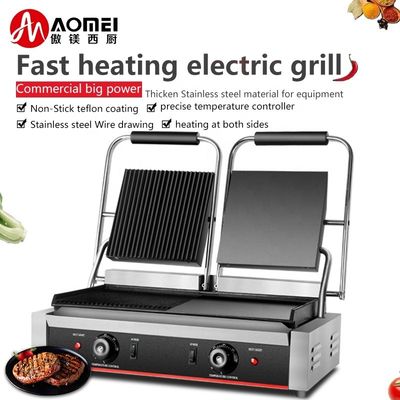 Elektrische contactgrill Niet-klevend oppervlak en 1/2 groeven voor klantvereisten