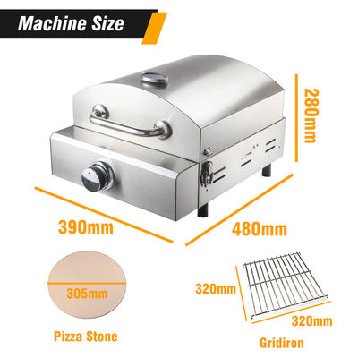 AM-037A Gas pizzaoven Draagbare camping pizza grill buiten tuin gasoven aankomst