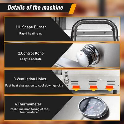 AM-037A Gas pizzaoven Draagbare camping pizza grill buiten tuin gasoven aankomst