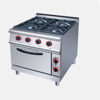 Gas 4 Branders Stove met elektrische oven voor eenvoudige bediening in commerciële kookbehoeften