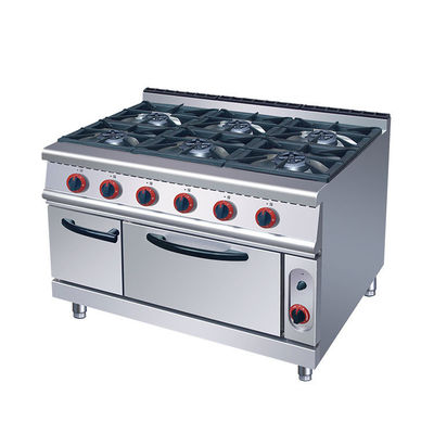 Commerciële 6 branders Gasoven Range Oven 220KG Capaciteit en Spanning V LPG2800PA