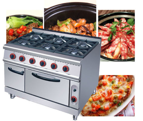 Commerciële 6 branders Gasoven Range Oven 220KG Capaciteit en Spanning V LPG2800PA