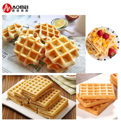 4KW commerciële dubbele vierkant Belgische wafelfabriek met uitwisselbare sandwichplaten