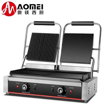 Hotel Electric Contact Grill Roestvrij staal Panini Press Griddle Sandwich Maker
