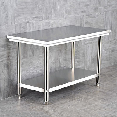 Silver Hotel Buffet Eetgoed Roestvrij staal Werktafel 1.2/1.5/1.8M voor Keuken