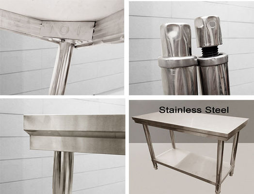 Silver Hotel Buffet Eetgoed Roestvrij staal Werktafel 1.2/1.5/1.8M voor Keuken