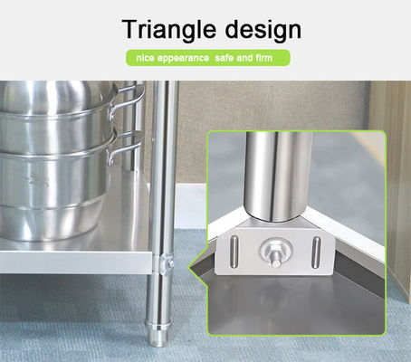 Restaurant Keuken Tafel Werkbank van roestvrij staal met 1.2/1.5/1.8/2.0M lengte