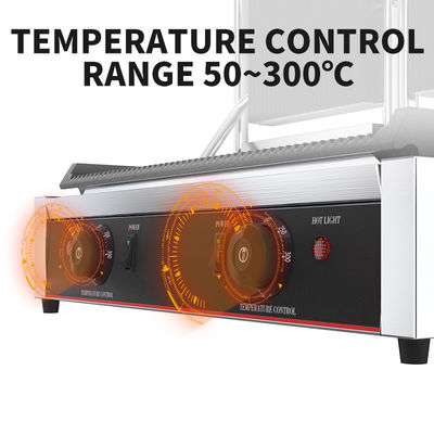 565x370x190mm Elektrische contactgrill Warm BBQ-plaat met alle gegroeveerde dubbelplaat Panini-grill