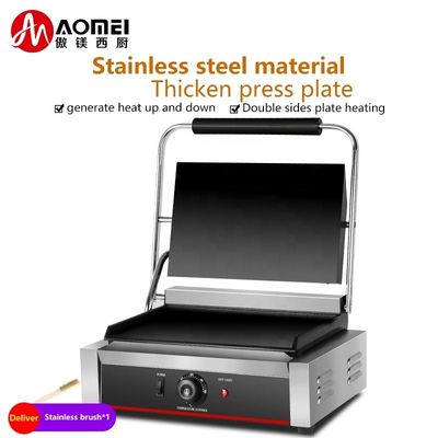 220V All Flat Electric Grill Machine met verwarmingselementen Sandwich Contact Grill 19kg
