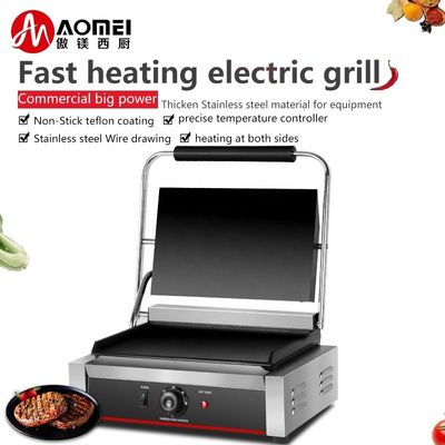 220V All Flat Electric Grill Machine met verwarmingselementen Sandwich Contact Grill 19kg