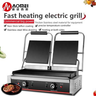 Professionele niet-stick elektrische dubbelzijdige grill Pan onderste grill Grootte 210 * 200 x2 mm