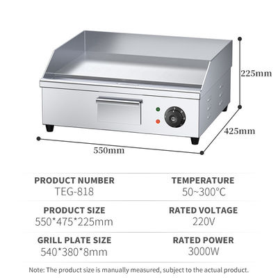 Keukenapparatuur Elektrische roosters van gietijzer en elektrische frituren voor teppanyaki-grill
