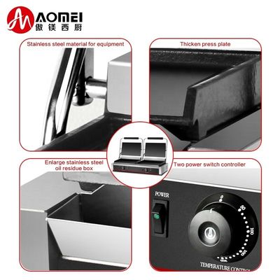 Volledige platte 2in1 dubbelplaat Panini Sandwich Press Electric Contact Grill voor commerciële