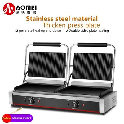 Elektrische grillgrill met een niet-klevend emaillecoating voor commerciële toaster voor biefstuk-sandwiches