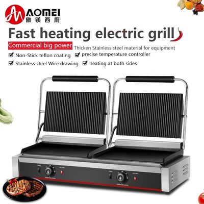 Elektrische grillgrill met een niet-klevend emaillecoating voor commerciële toaster voor biefstuk-sandwiches