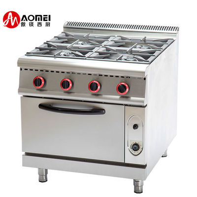 Gastype NG of LPG 4-brander oven roestvrij staal gaskoker voor keuken restaurant