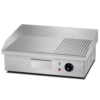 Elektrische platte grill en grill voor restaurantkeukens