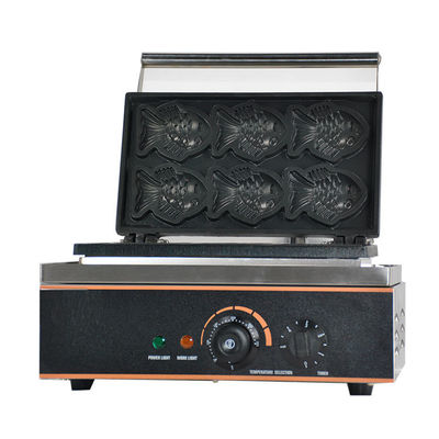 Hotelkeukenapparatuur Commerciële visvormige taart wafels kegelmaker Nonstick Electric