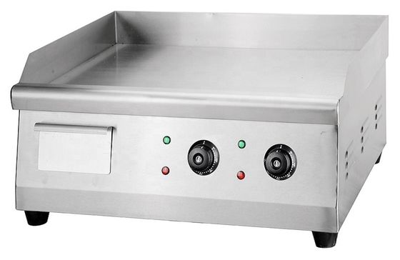 Roestvrij staal elektrische platte pan grill commerciële kwaliteit gemakkelijk te reinigen en duurzaam
