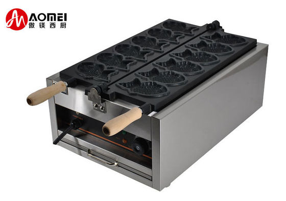 Draagbare automatische wafelmachine AO-1101A roestvrij staal elektrische grill bakkerij machine