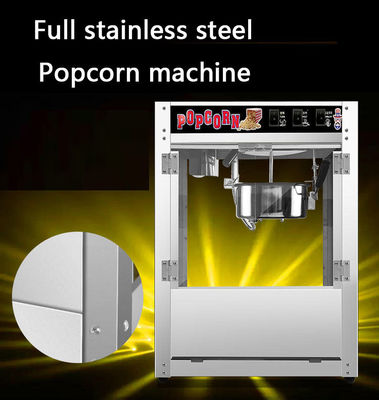 CE goedgekeurde draagbare popcornmachine van roestvrij staal voor de productie van 10 kg popcorn snacks