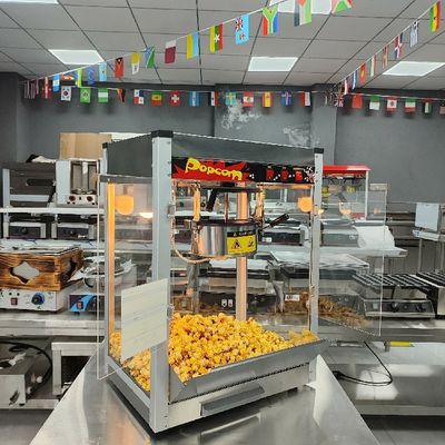 Elektrische popcornmachine met roestvrij staal